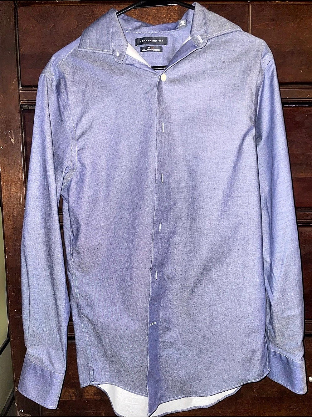 Tommy Hilfiger Men's Blue Button Down Size Medium Like New